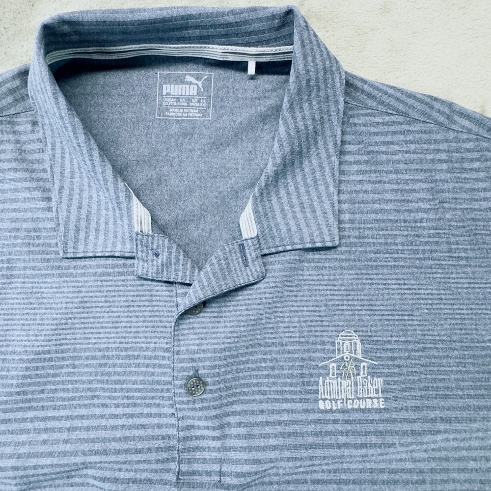 Puma Admiral's P Golf Course Polo Shirt Striped XXL